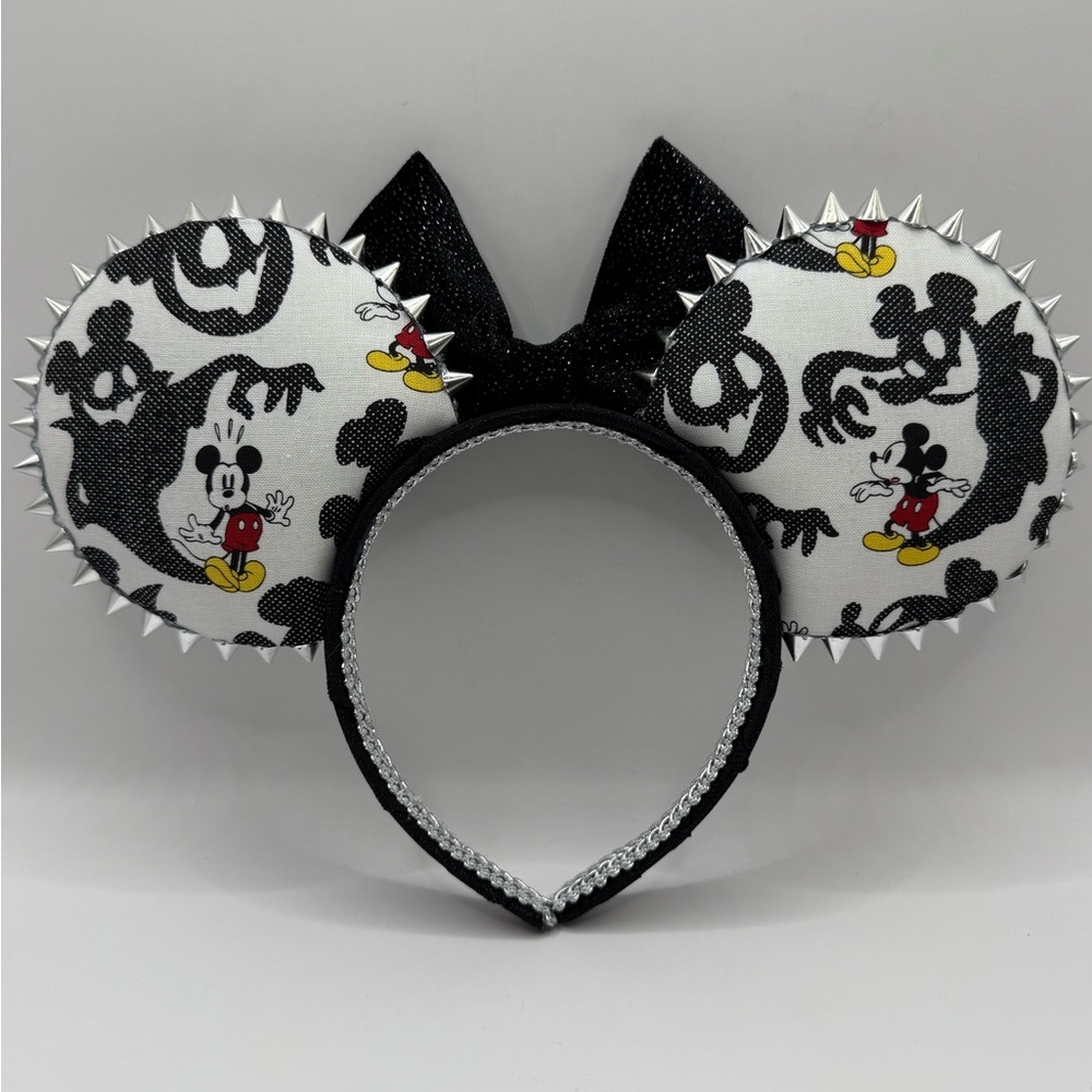 Disney Halloween Spiked Mickey Mouse Handcrafted Minnie Mouse Ears - Picture 2 of 3